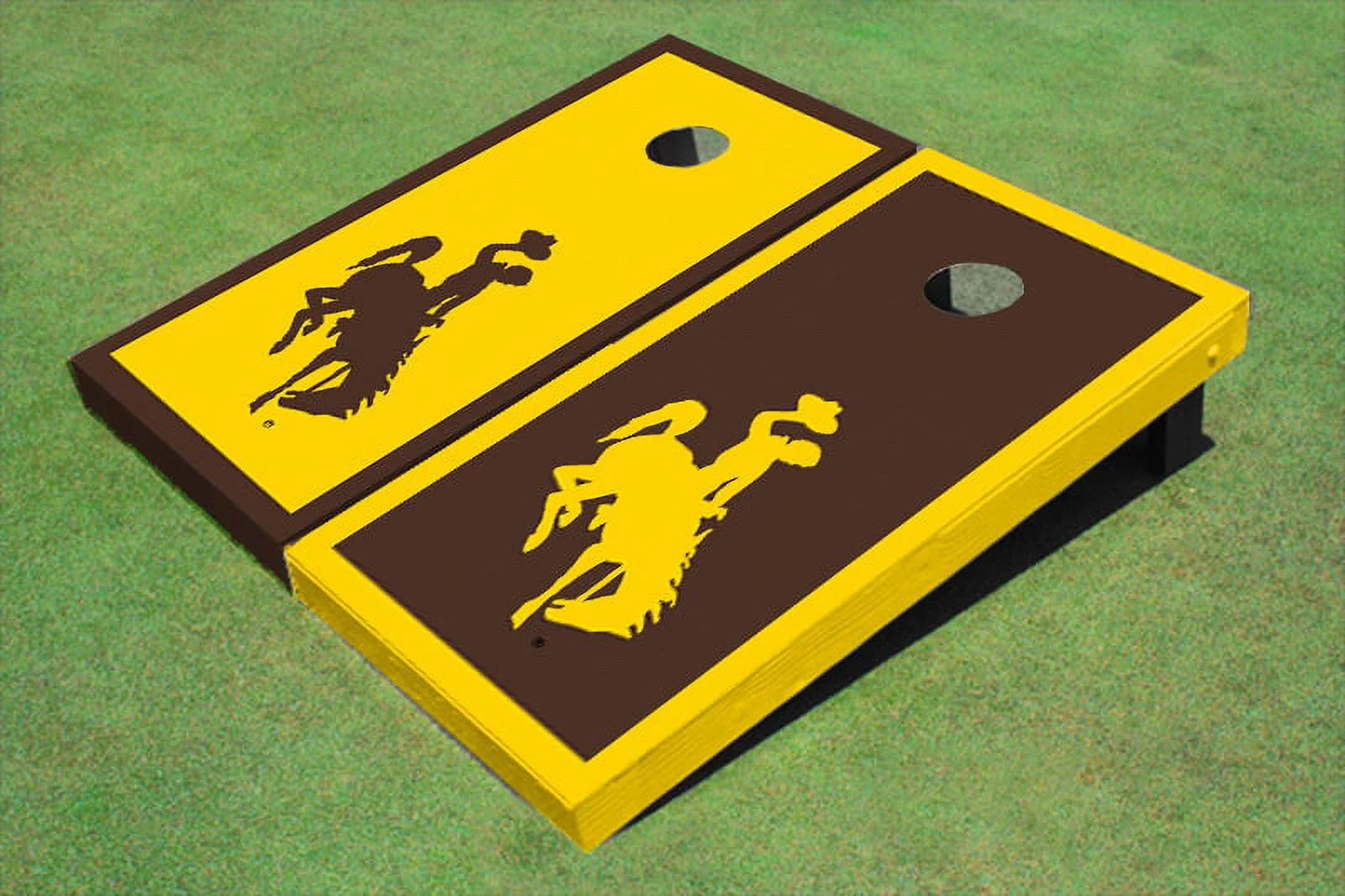 University Of Wyoming Cowboys Alternating Border Cornhole Boards