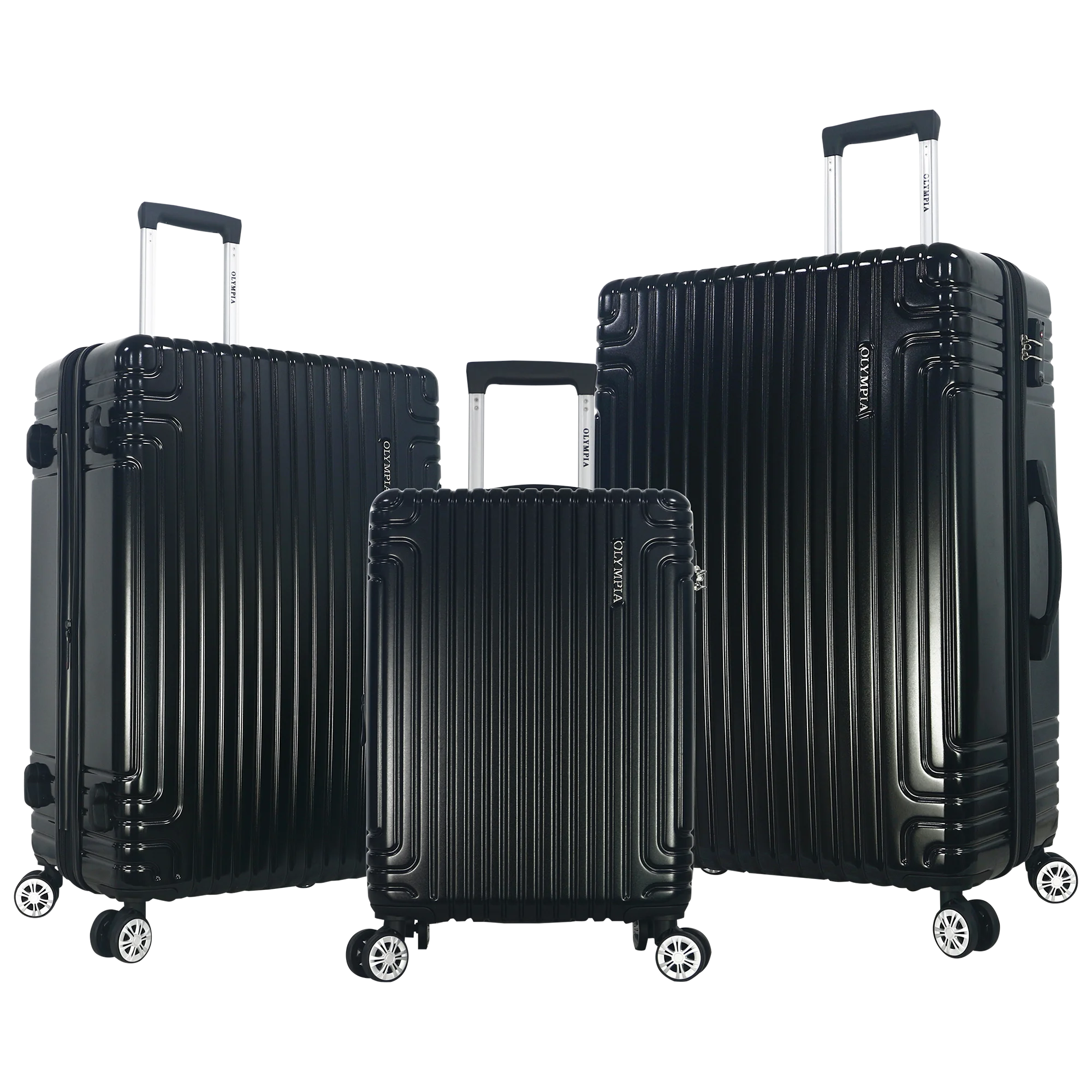 Olympia USA Gulliver 3-Piece Hardcase Spinner Set (Black)