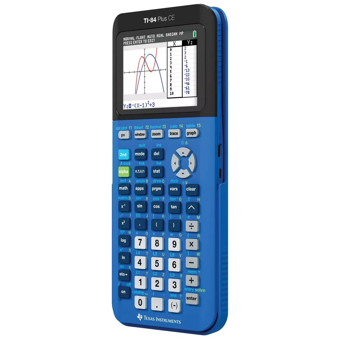 Texas Instruments 84 Plus CE Calculator - Blue