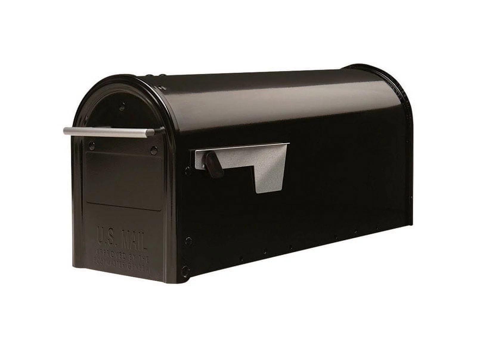 Architectural Mailboxes Franklin Medium, Galvanized Steel, Post-Mount Mailbox, Black, FM110BAM