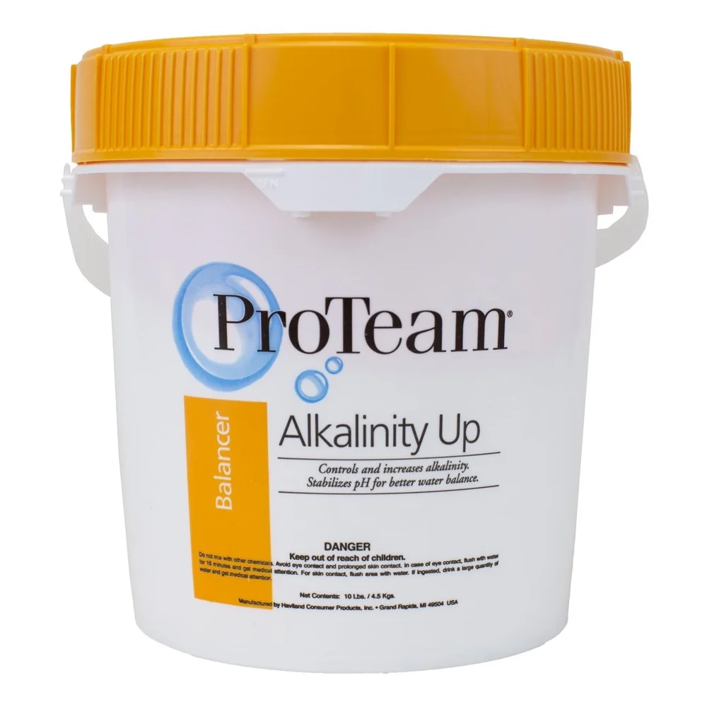 ProTeam Alkalinity Up 10 lb Bucket Increases Alkalinity Levels in Swimming Pools