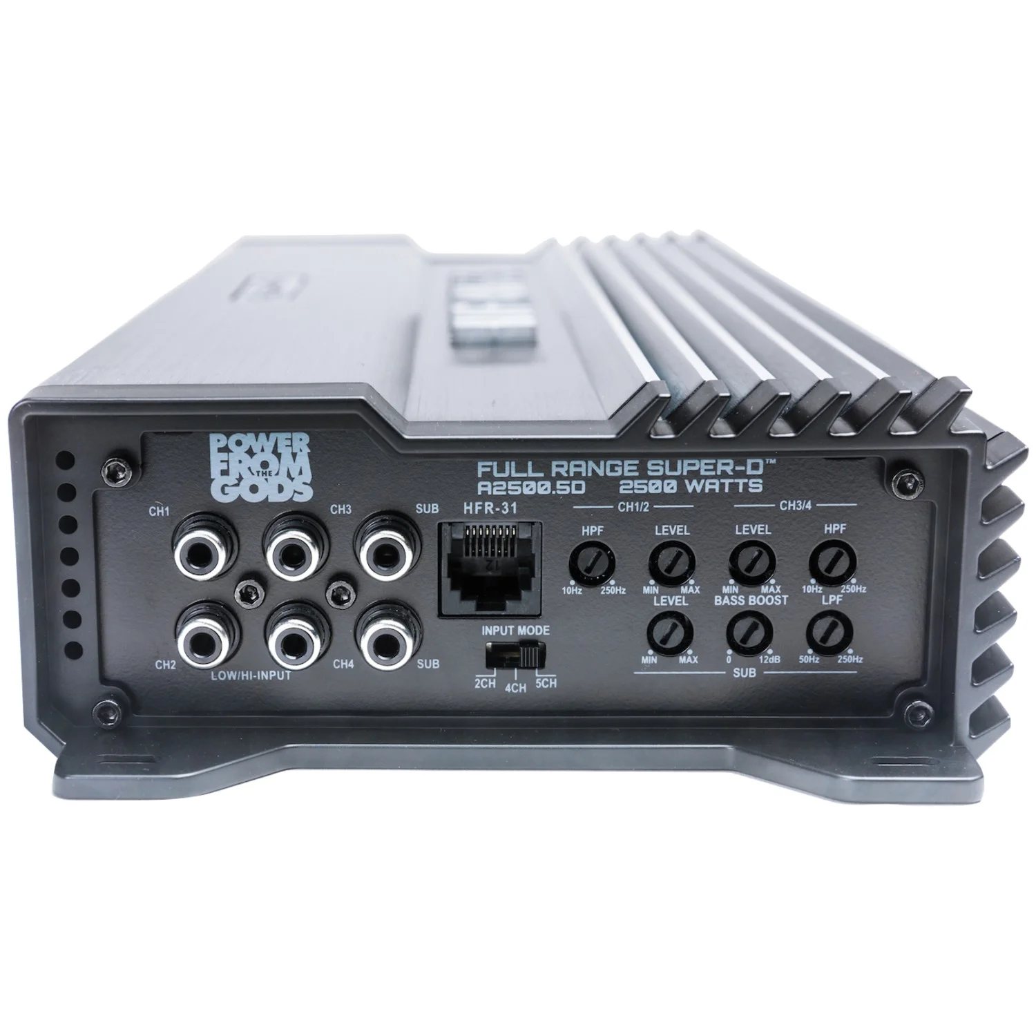 Hifonics A2500.5D Alpha Series 2,500 Watt Max 5-Channel Full-Range Super D-Class Hybrid Amp