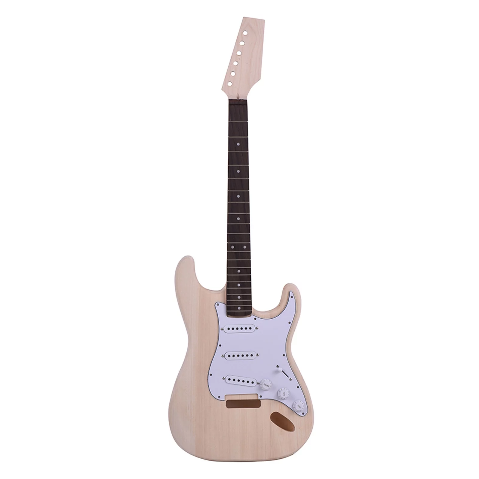 ST Style Electric Guitar Basswood Body Maple Neck Rosewood Fingerboard DIY Kit Set