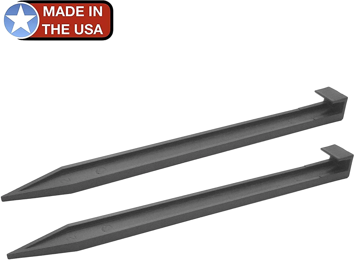 Made (40-Pack) Black Nylon Landscape Edging Anchoring Plastic Ground Stakes, 10-Inch Length - (Universal Fits Most Brands Bender Board Edging - Easyflex Dimex Proflex)