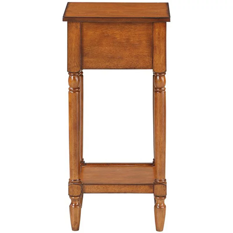 Pemberly Row One-Drawer Traditional Wood Accent End Table in Walnut