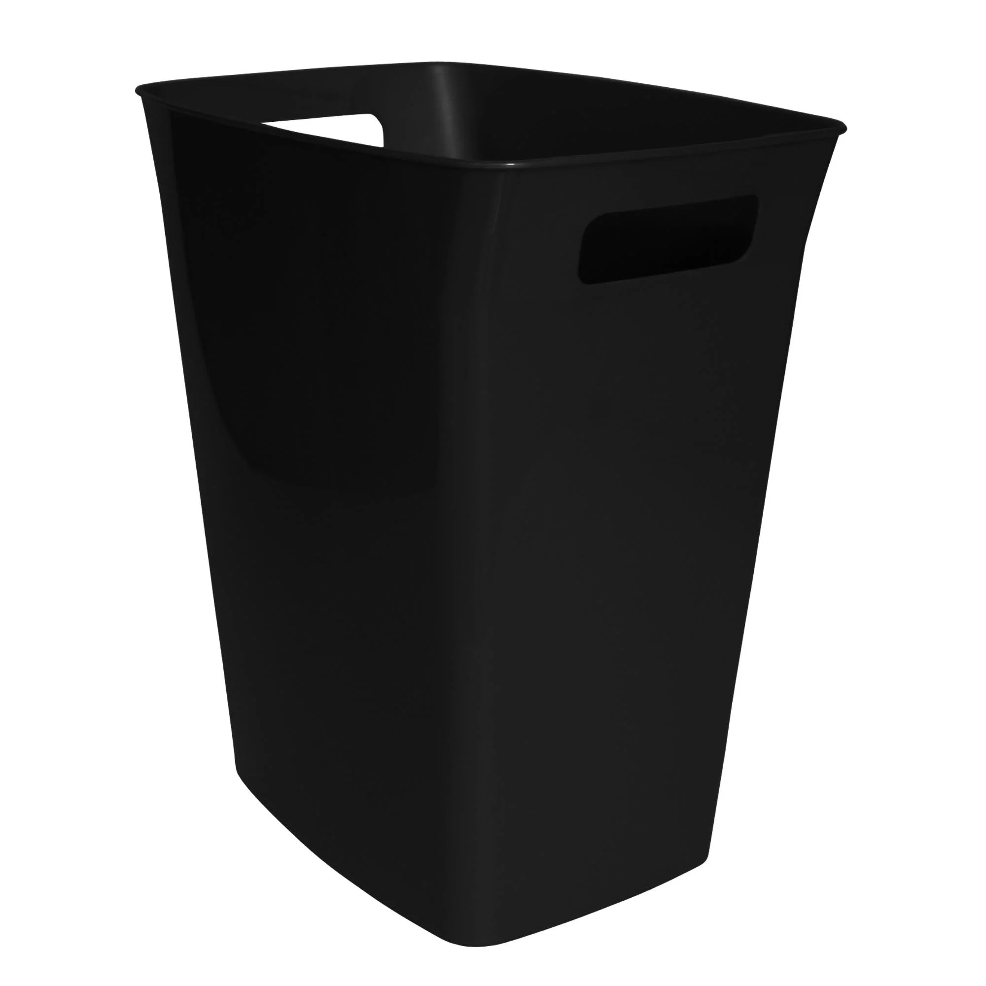 Hefty 6-Gallon Handled Wastebasket, Black