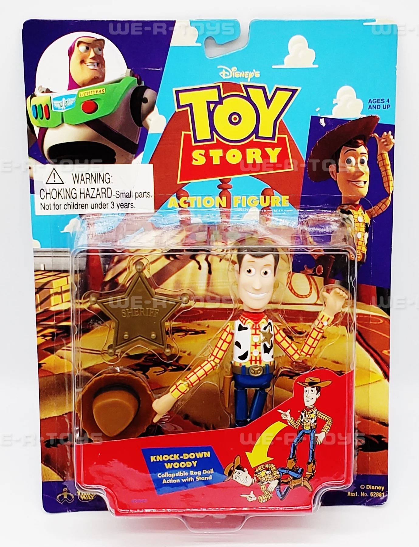 Disney Toy Story Knock-Down Woody Action Figure Thinkway Toys #62877 NEW