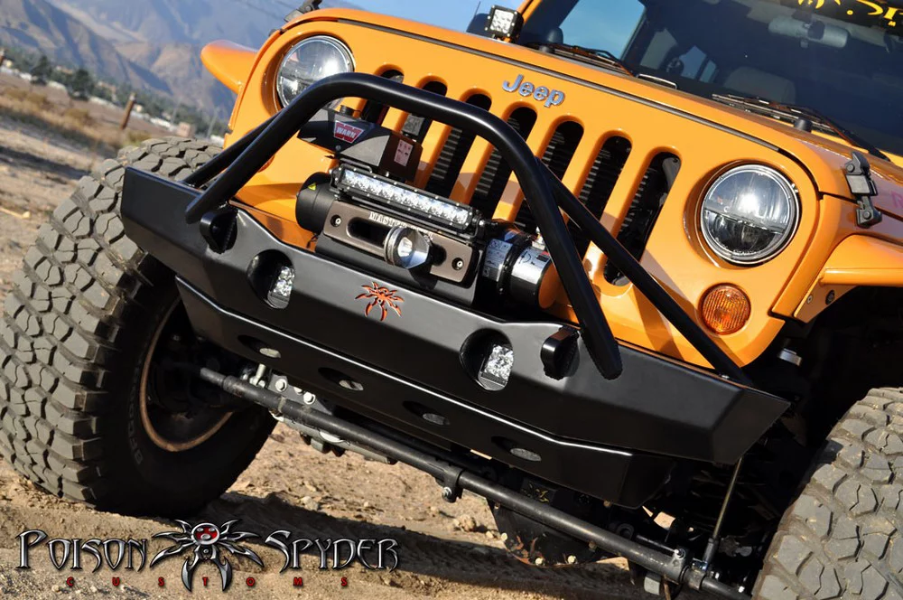 Poison Spyder JK Brawler MID Front Skid in Bare Steel (Bare) - 17-63-030 Fits select: 2015-2018 JEEP WRANGLER UNLIMITED, 2012-2014 JEEP WRANGLER