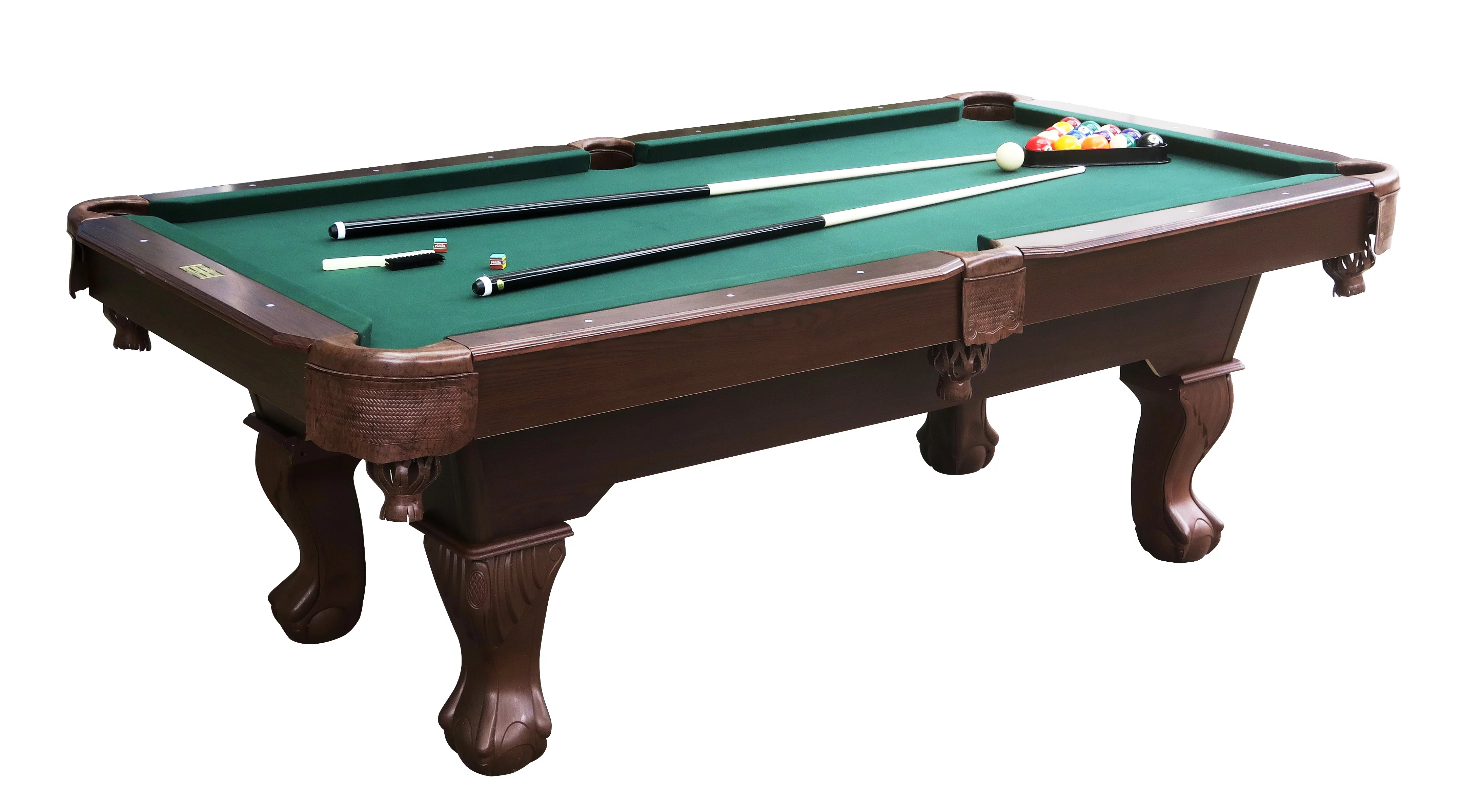Barrington Billiards 7.5' Springdale Drop Pocket Table with Pool Ball and Cue Stick Set, New