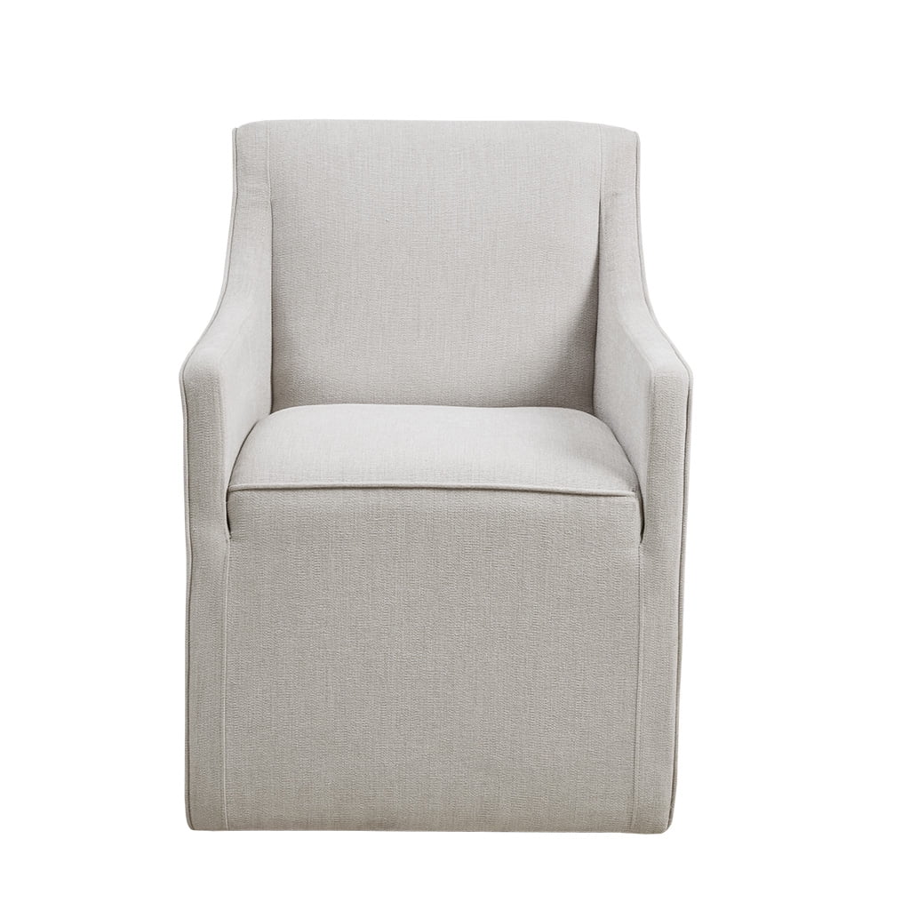 Charlotte Slipcover Dining Arm Chair with Casters