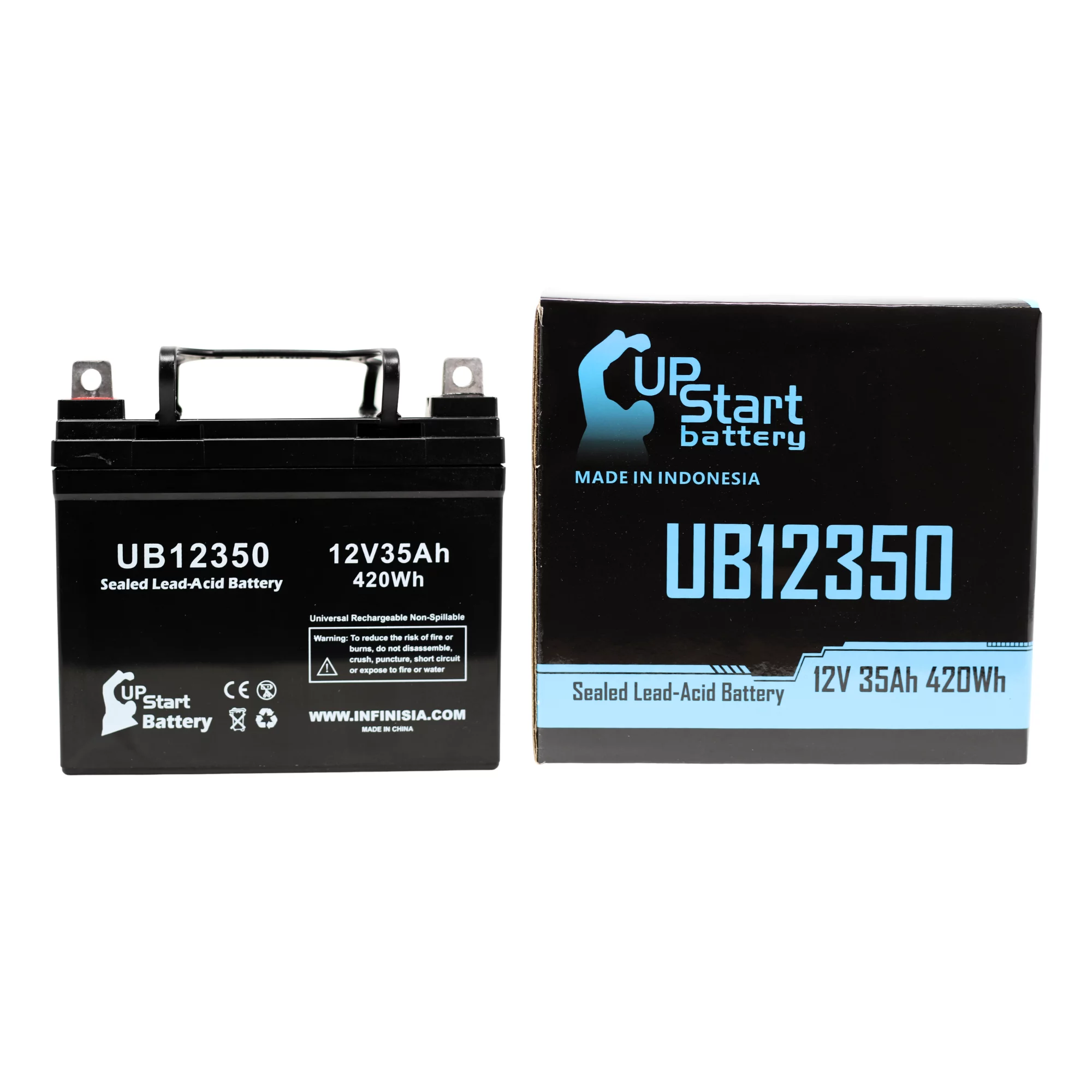 Compatible Pride Victory 10 Battery - Compatible UB12350 Universal Sealed Lead Acid Battery (12V, 35Ah, 35000mAh, L1 Terminal, AGM, SLA)