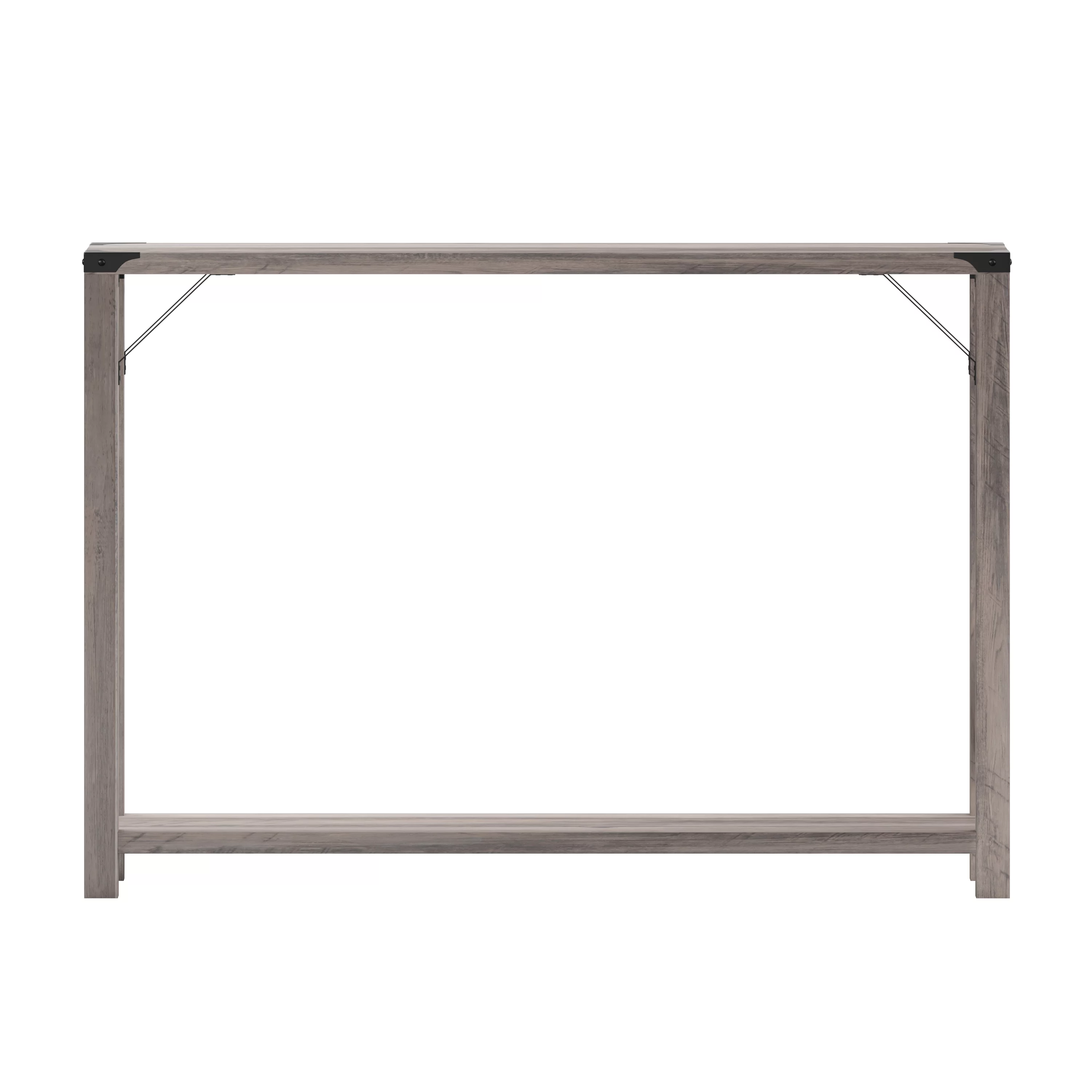 Merrick Lane Modern Farmhouse Engineered Wood Entryway Table and Powder Coated Steel Accents in Gray Wash