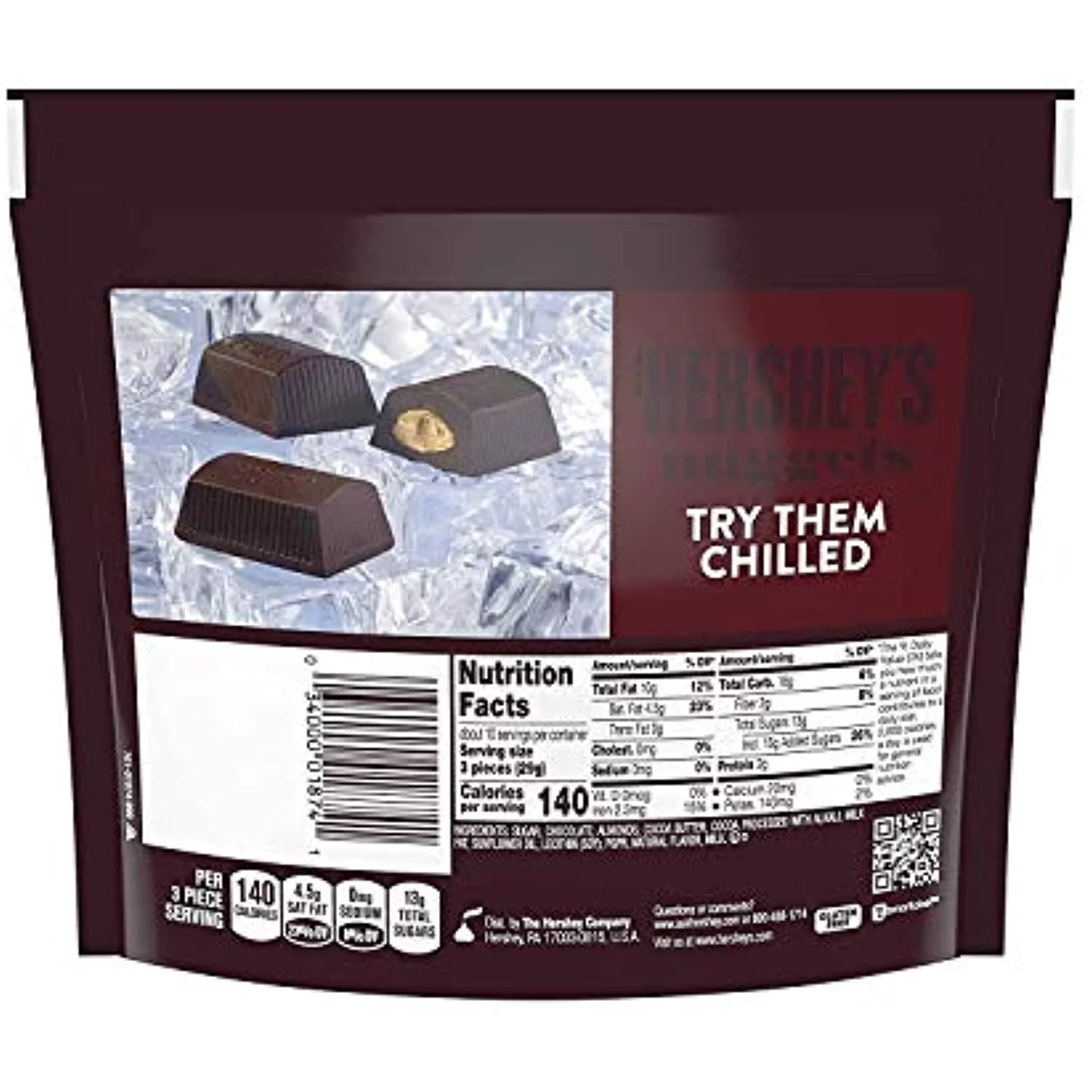 Special Dark Chocolate, Hershey’S Nuggets Share Size Dark Chocolate, Mildly Sweet With Almonds, Ideal Snacks To Satisfy Kids And Adults Sweet Tooth, 2 Packs Of 10.1 Oz