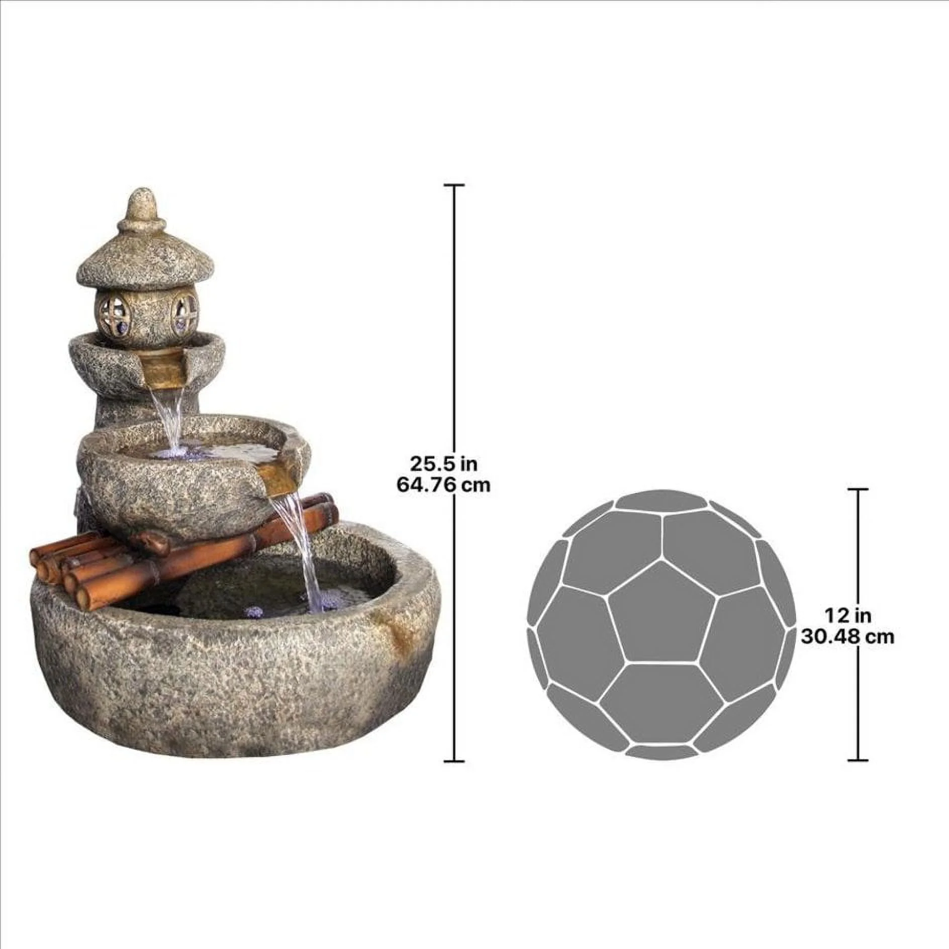 Design Toscano Tranquil Springs Pagoda Garden Fountain