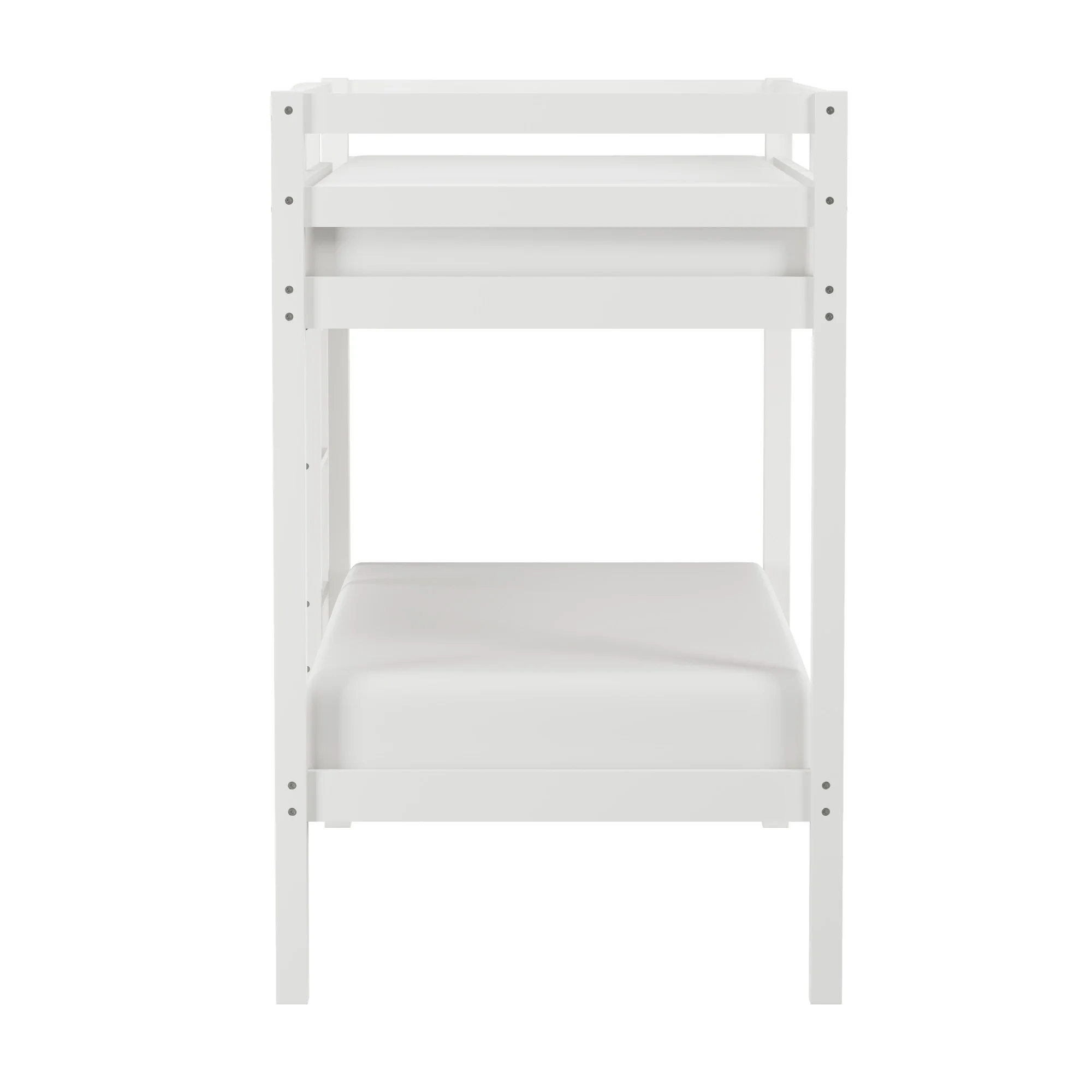 Hillsdale Kids and Teen Caspian Wood Twin Over Twin Bunk Bed, White