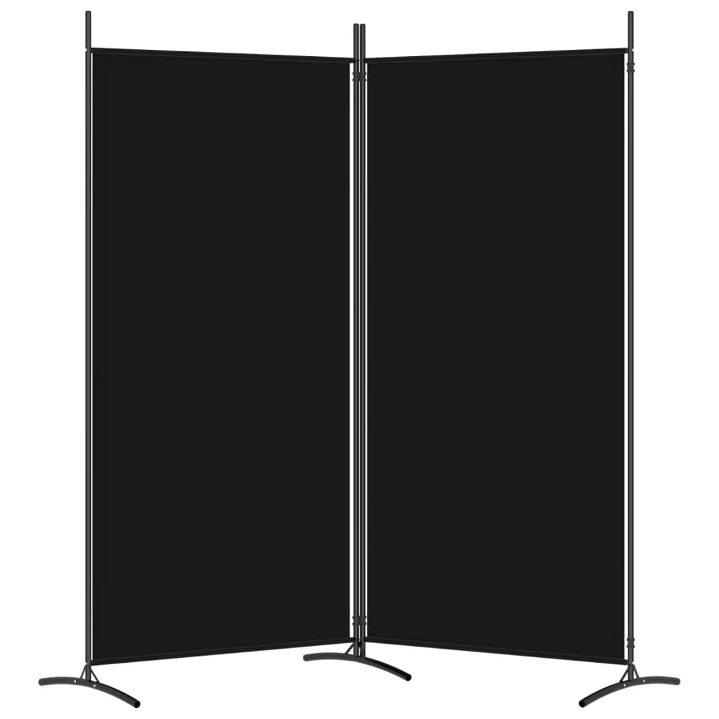 Anself 2-Panel Room Divider Black 68.9