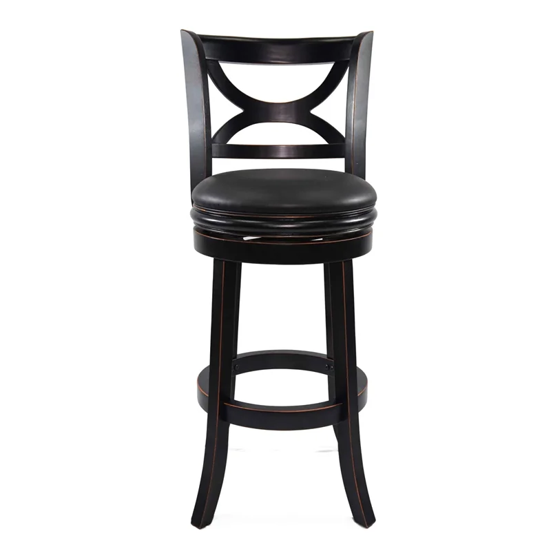 Boraam Florence Swivel Bar Stool - Black Sandthru Finish