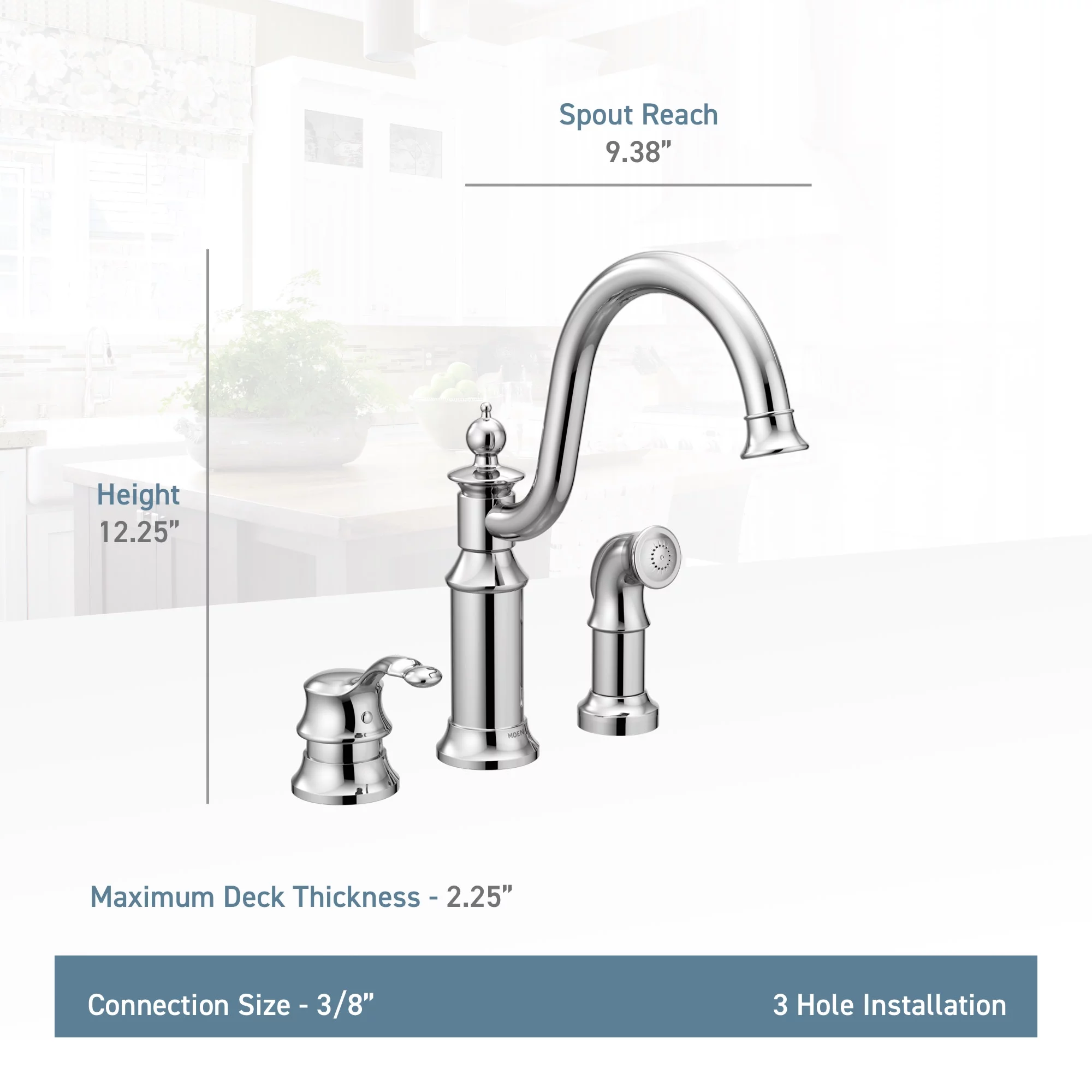 Moen S711 Waterhill High-Arc Kitchen Faucet - Chrome