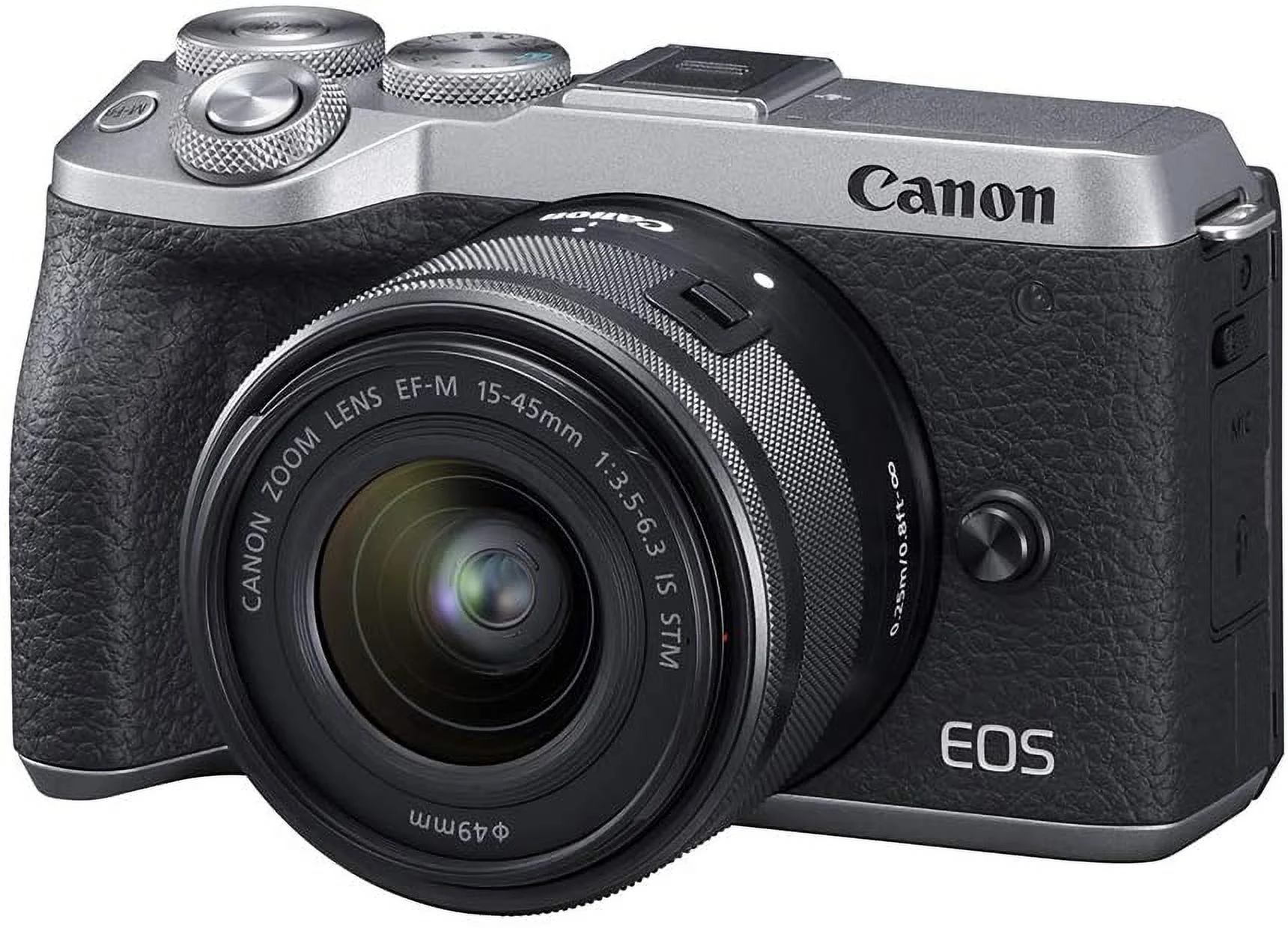 Canon EOS M6 Mark II (Silver)+Ef-M 15-45mm F/3.5-6.3 is STM Lens
