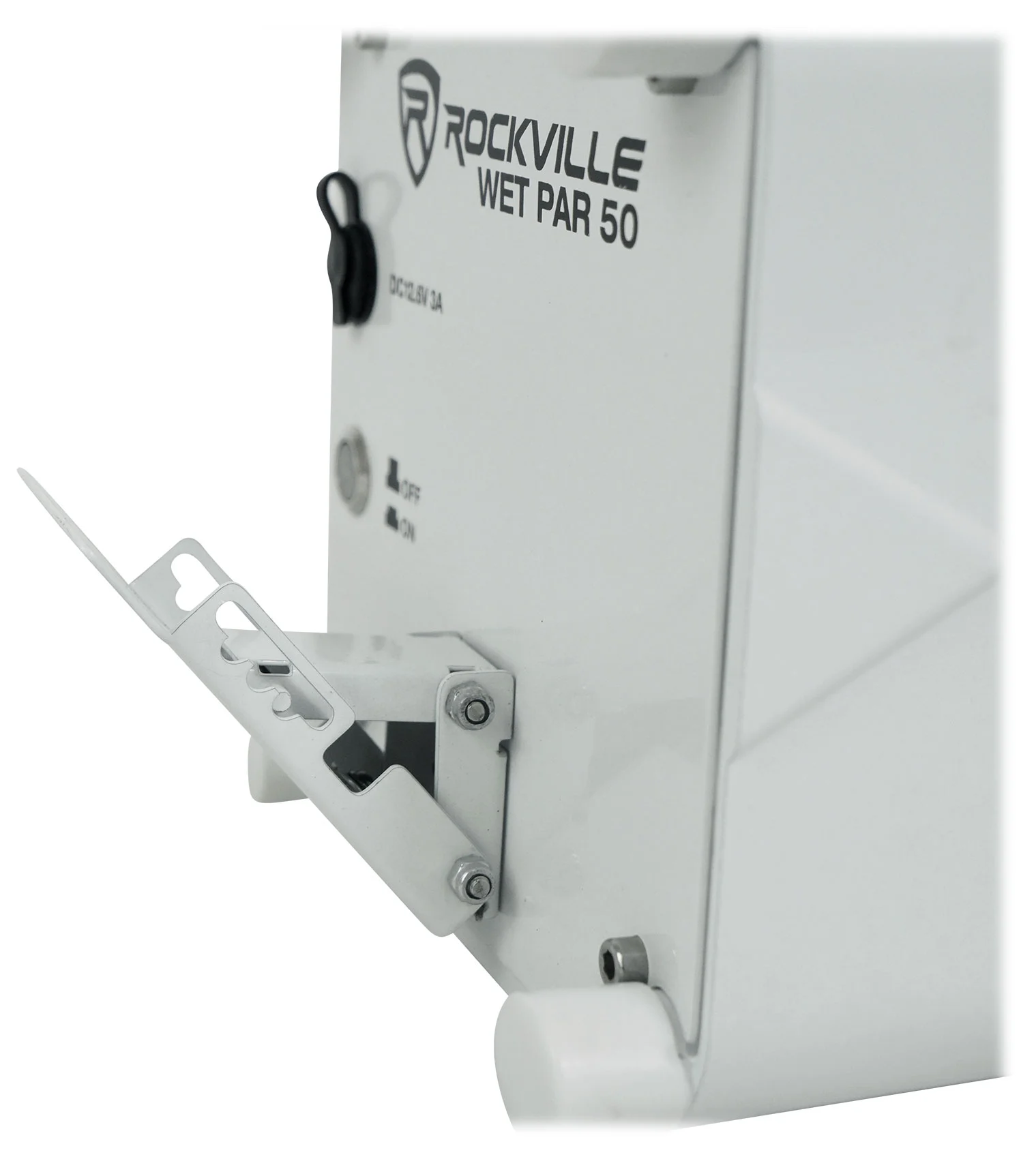 2 Rockville WET PAR 50 White Waterproof Battery DJ Lights+Wireless DMX+RF Remote