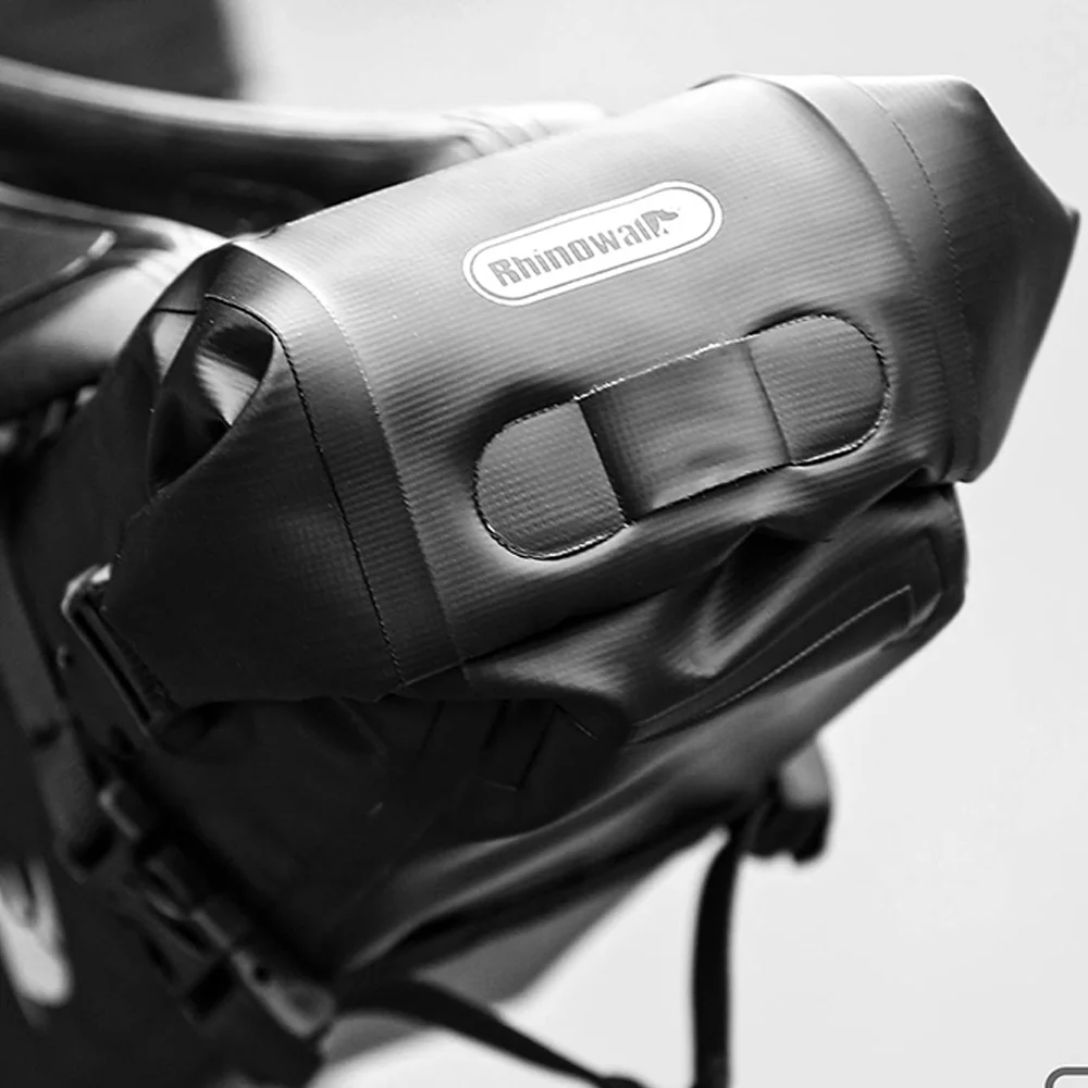 Rhinowalk Portable Bike Seat Bag, 4L Cycling Tail Bag for Rear of ; Waterproof and Foldable Bike Saddle Bag; Essential Cycling Accessory