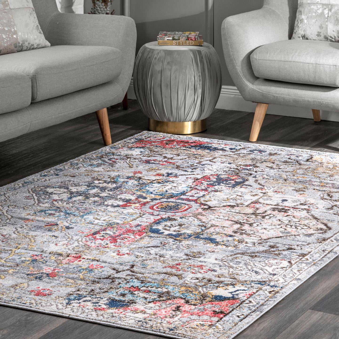 nuLOOM Vintage Medallion Nara Area Rug