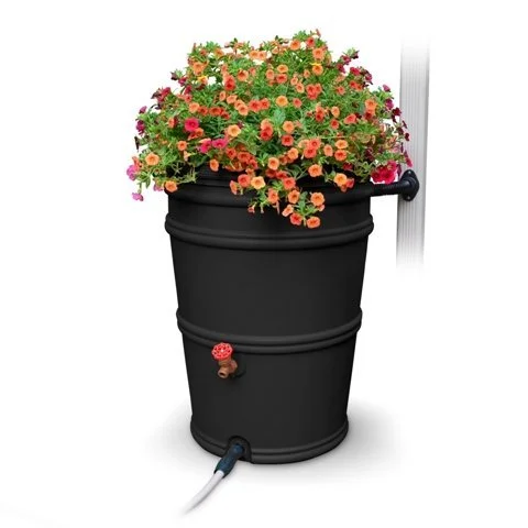 GardenControl 45 Gallon RainStation Rain Barrel - Recycled Charcoal