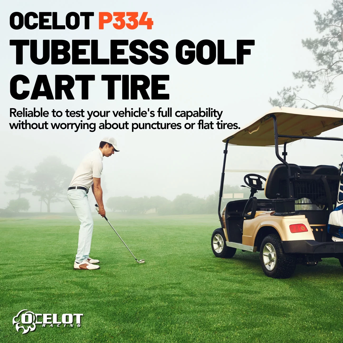 22 x 11 - 12 Ocelot P334 Golf Cart Tire