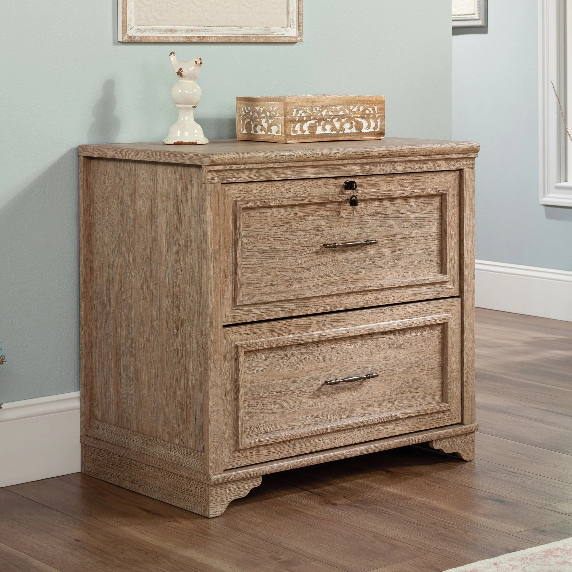 Sauder Rollingwood Engineered Wood Lateral File in Brushed Oak