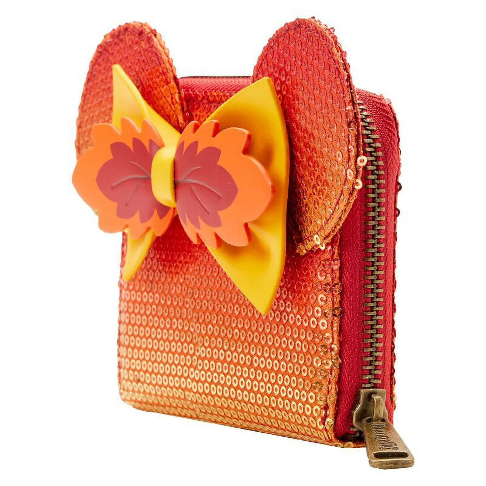 Loungefly Disney Minnie Mouse Sequin Fall Ombre Zip Around Wallet