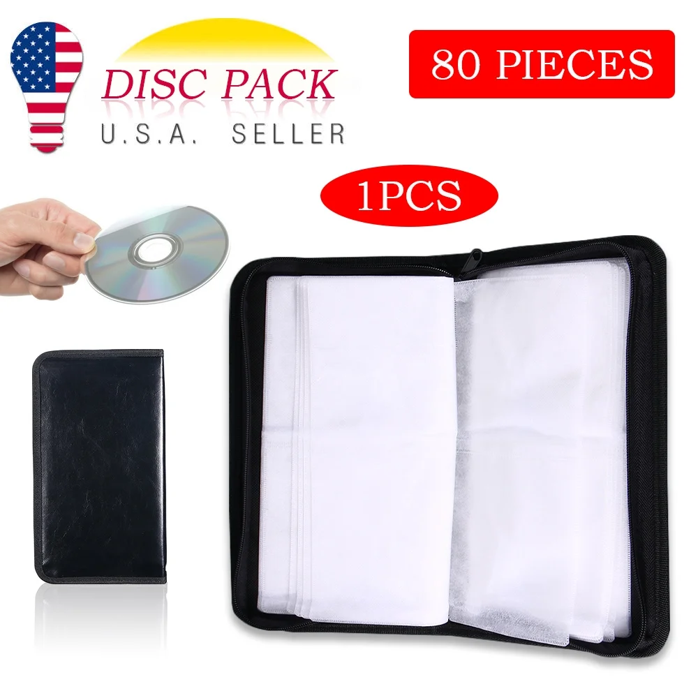 JLLOM G � PEH Holds 80 Disk Cd Dvd Dj Vcd Pu Wallet Storage Organizer Album Disc Holder Case