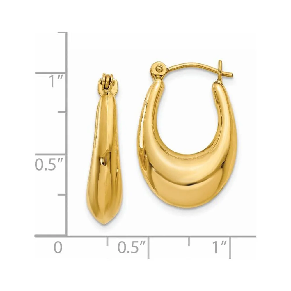 Primal Gold 14 Karat Yellow Gold Polished Hoop Earrings