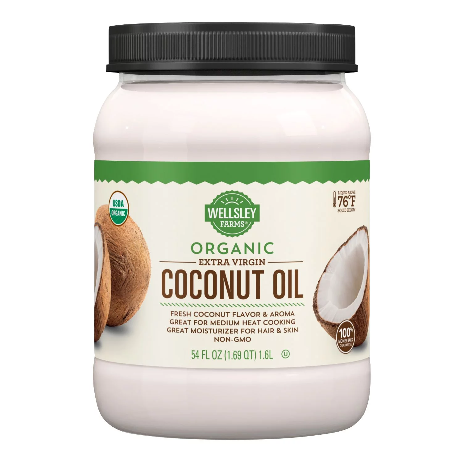 Wellsley Farms Organic Extra Virgin Coconut Oil, 54 oz.