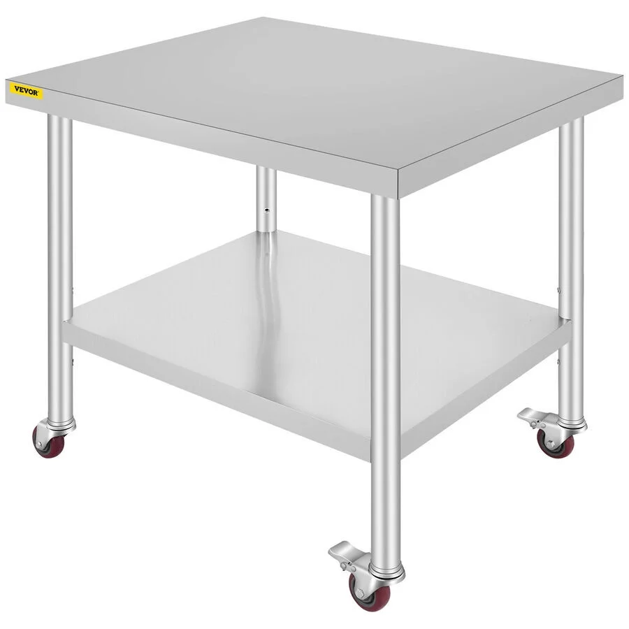 Stainless Steel Food Prep Work Table for Kitchen Restaurant, 30