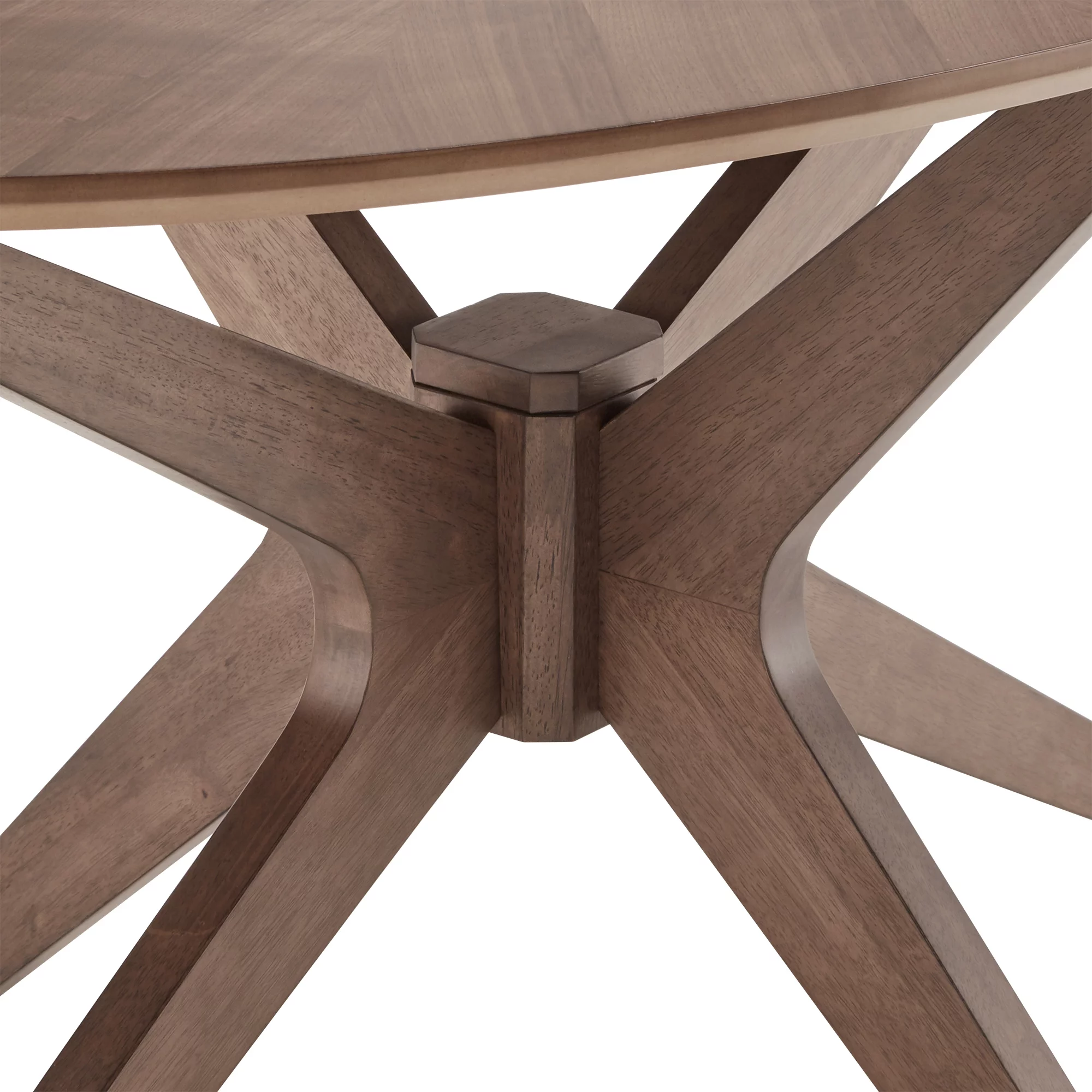 Weston Home Shaynah Walnut Finish Oval Dining Table