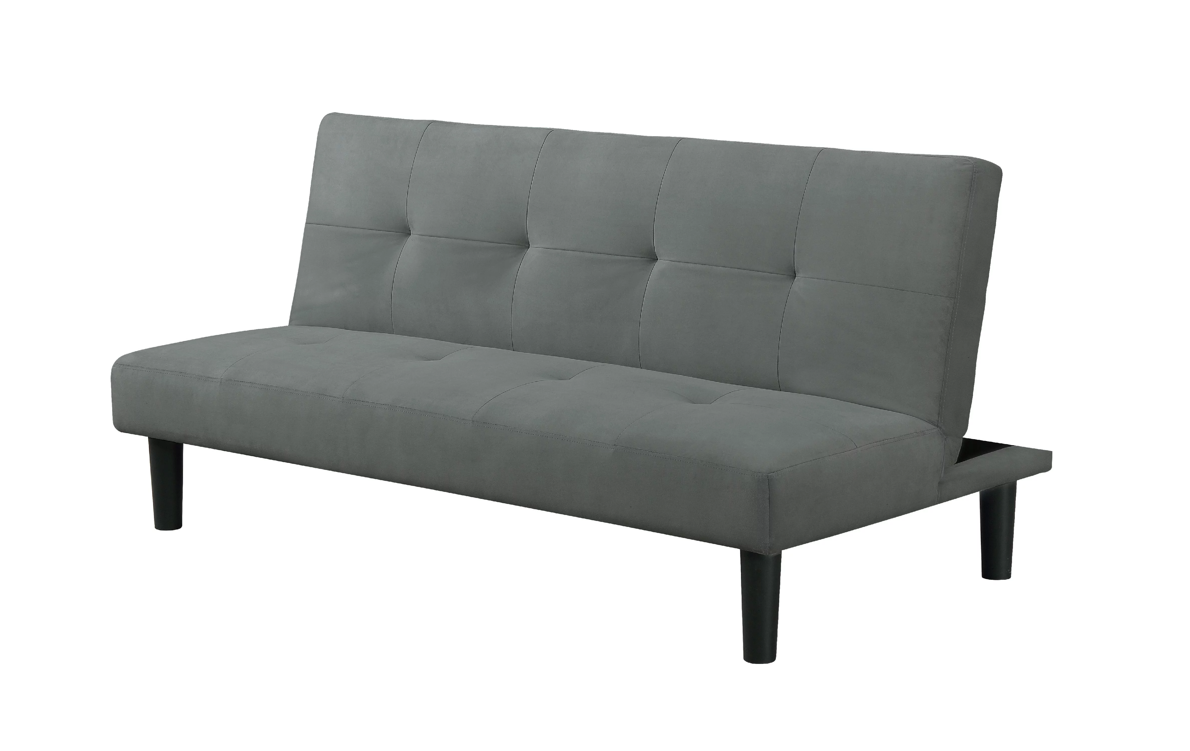 Serta Easton Casual Convertible Futon in Microfiber, Dark Grey 337281806