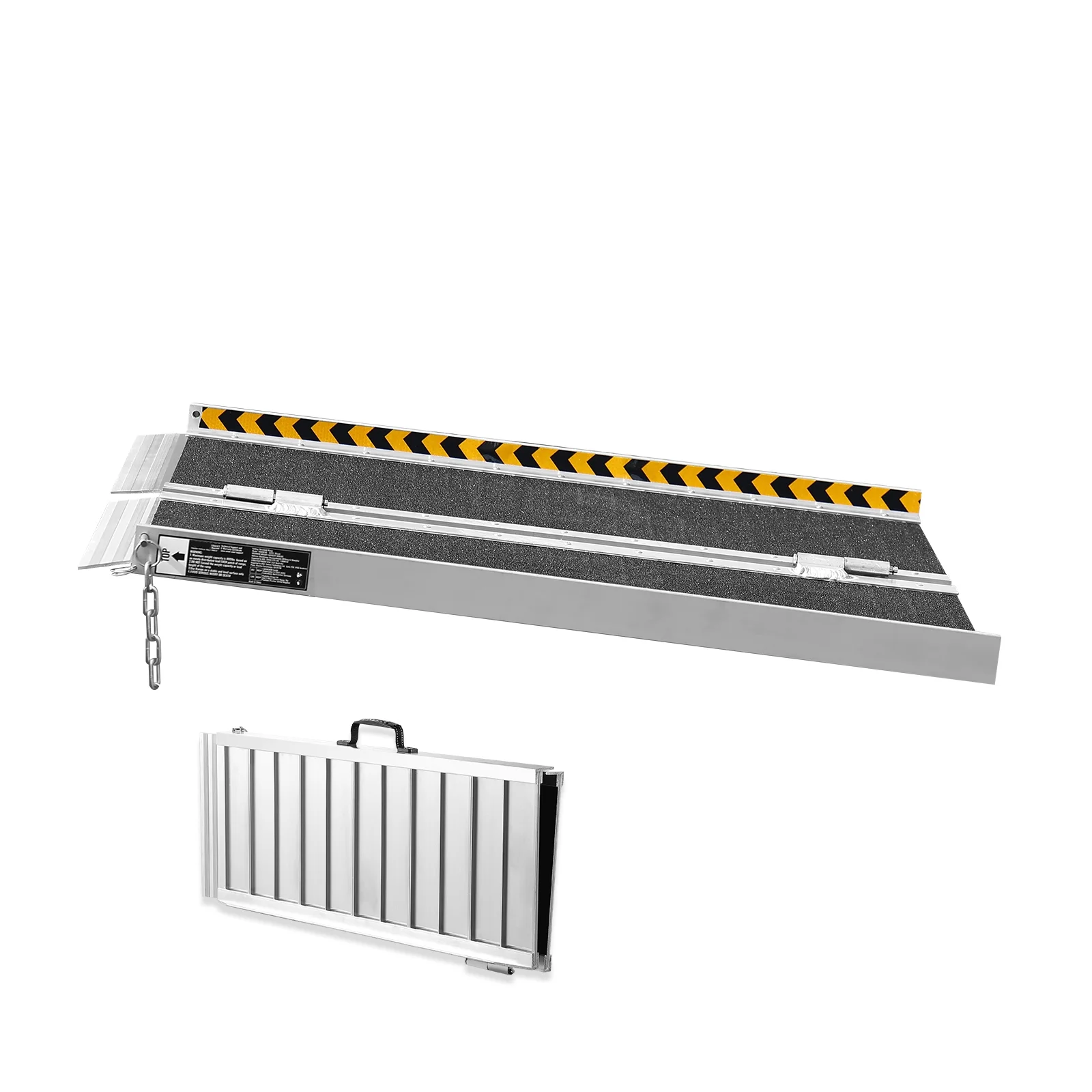 SKYSHALO Folding Wheelchair Ramp - Portable, Aluminum Threshold Ramp, 2 ft, 800 lbs Capacity