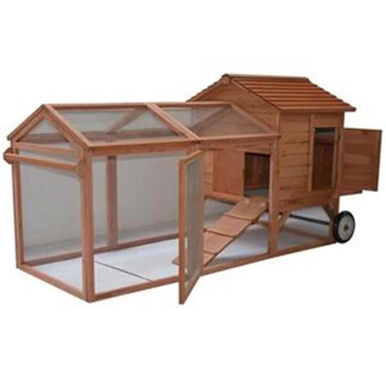 Online Gym Shop  96 in. Wooden Backyard Hen House Chicken Coop