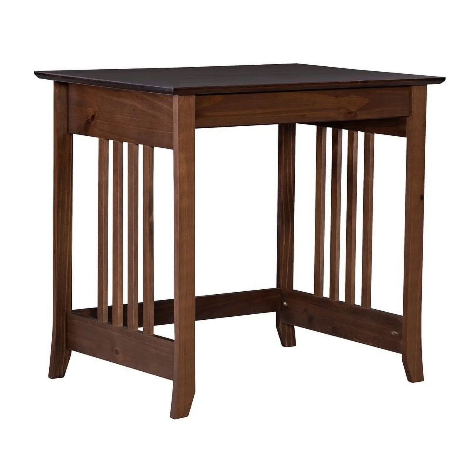 Linon Eli Wood One Drawer Laptop Desk in Brown