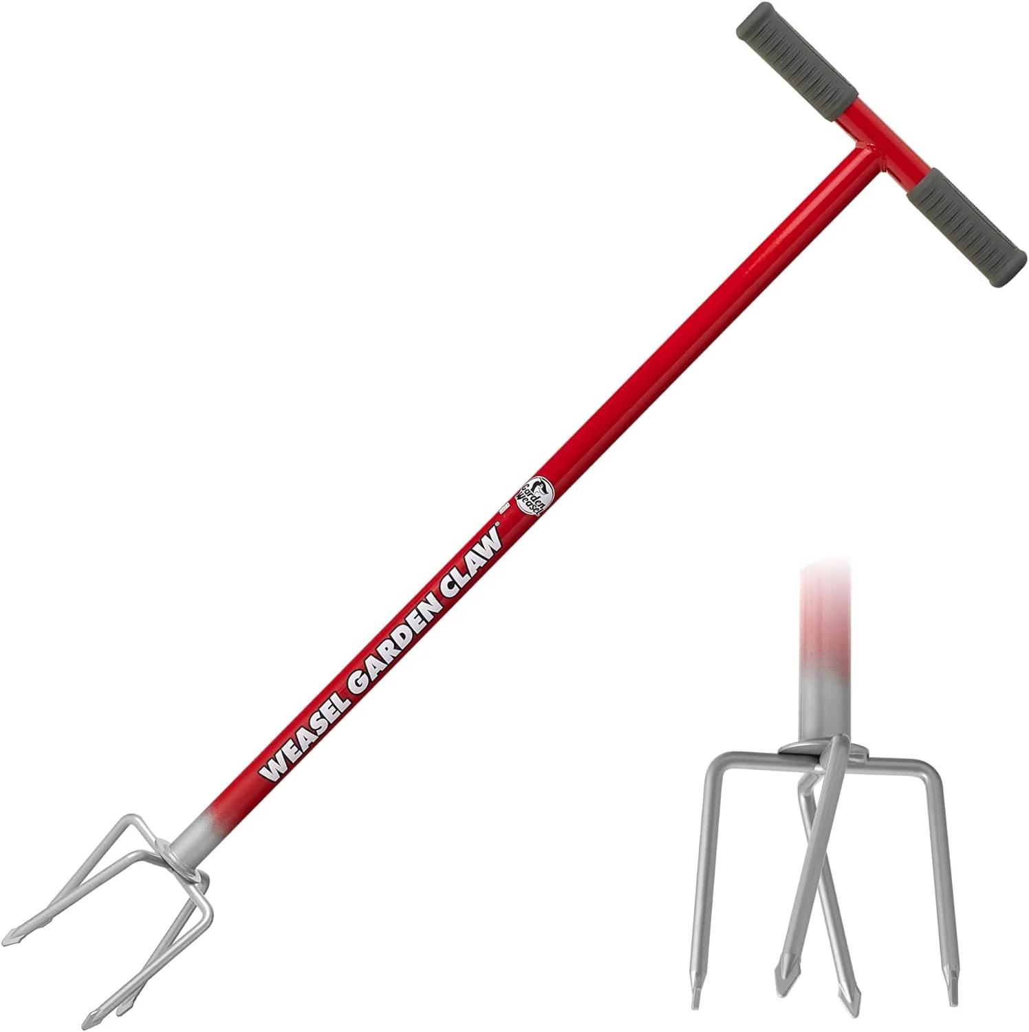 Weasel Garden Claw - Long Handle | Cultivate, Loosen, Aerate, Weed | Gardening Hand Tiller, Twist Weeding Tool, Digging Fork, Cultivator, Soil Loosener | 91316