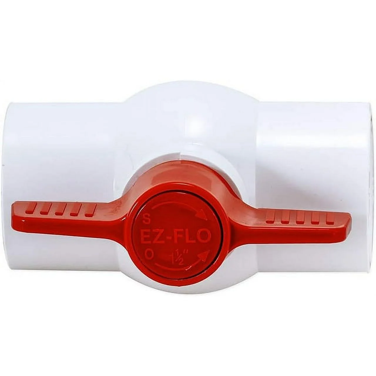 1-1/2 Inch Slip Schedule 40 PVC Quarter Turn Ball Valve, Brass Plumbing Fitting