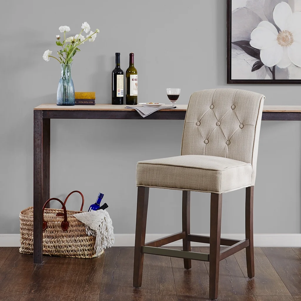 Tufted Counter Stool - 20.46 - Elegant Dining Experience