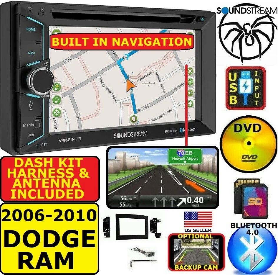 06 07 08 09 10 DODGE RAM GPS NAVIGATION SYSTEM BLUETOOTH CD DVD CAR STEREO RADIO