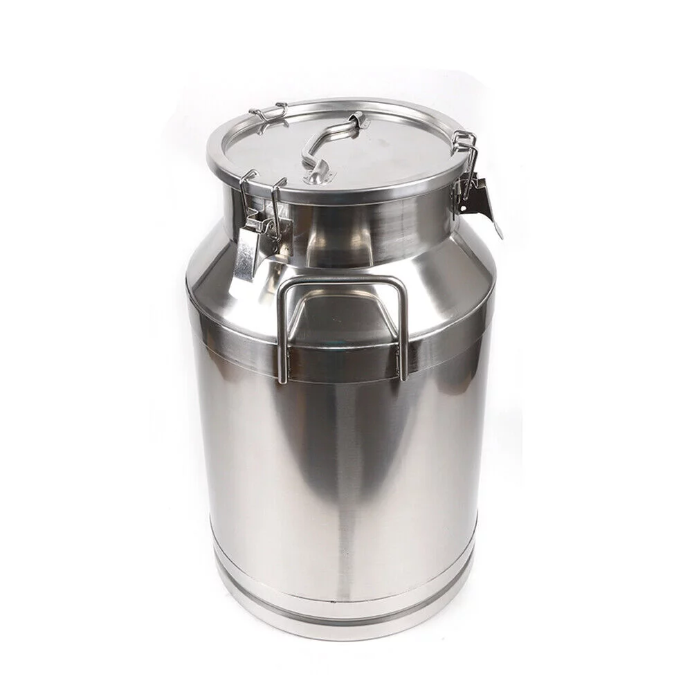 40L 304 Stainless Steel Milk Can 10.56 Gallon Heavy Duty Milk Jug Milk Bucket