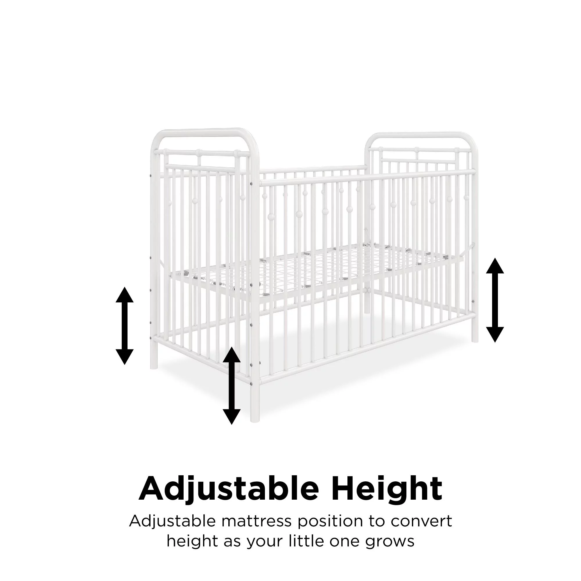 Little Seeds Monarch Hill Hawken Metal Crib, Nursery Furniture, White