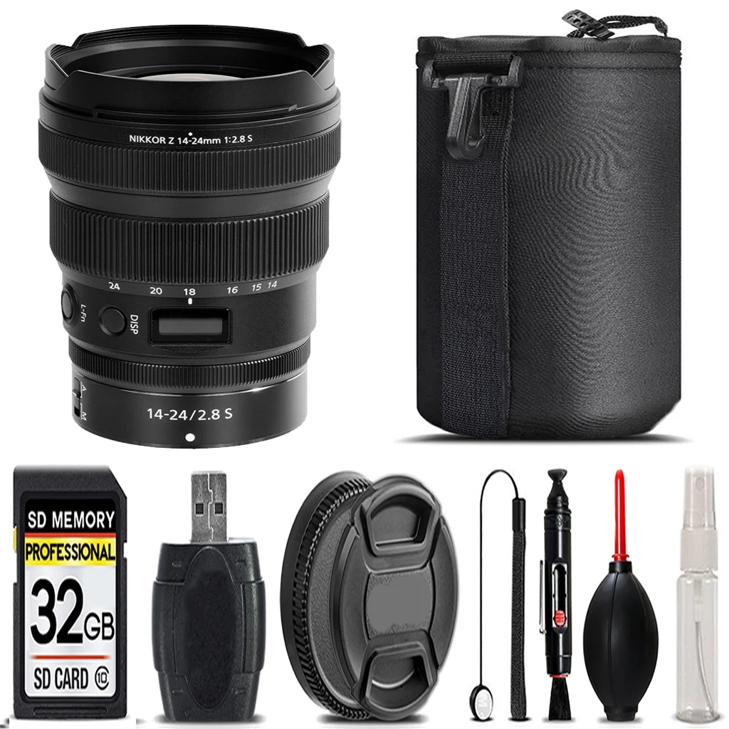 Nikon NIKKOR Z 14-24mm f/2.8 S Lens+ 32GB Kit