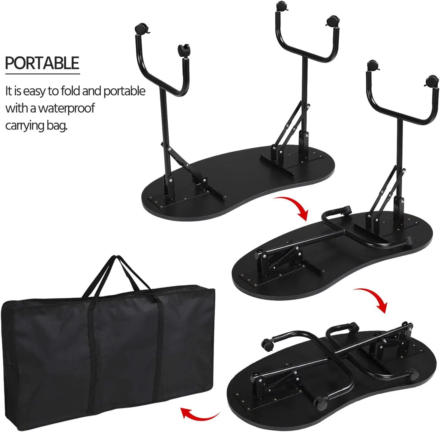 37-inch Portable & Foldable Manicure Table Nail Desk, Workstation with Large Drawer/Client Wrist Pad/Controllable Wheels/Carrying Case for Spa Beauty Salon