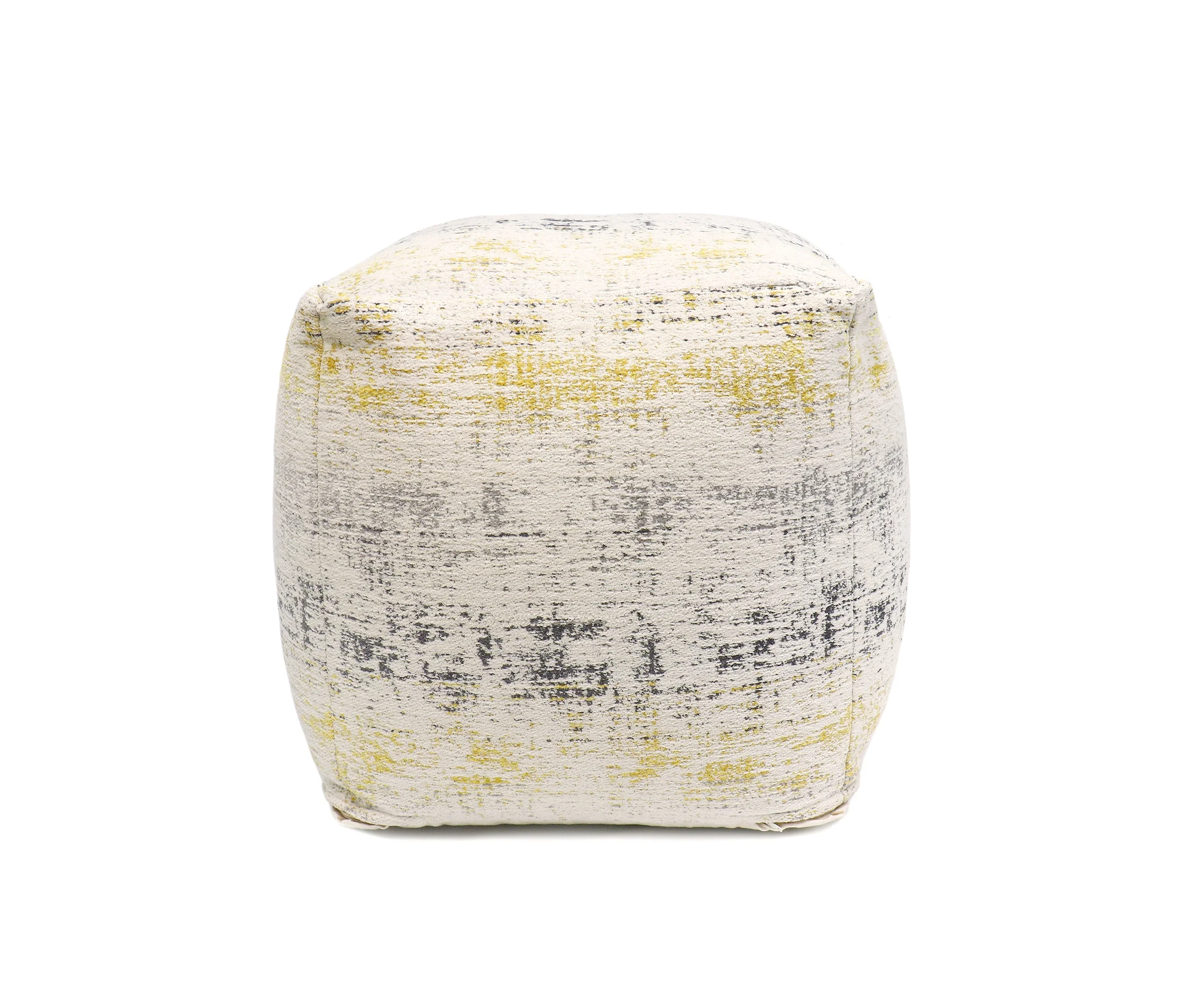 Pasargad Home Grand Canyon Distressed Cotton Pouf - 20 x 20 x 20 in.