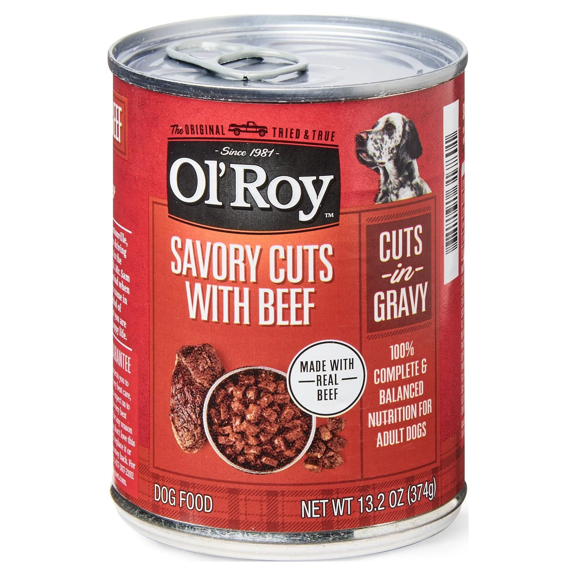 Ol' Roy Cuts in Gravy Savory Cuts with Beef Wet Dog Food, 13.2 12 Count