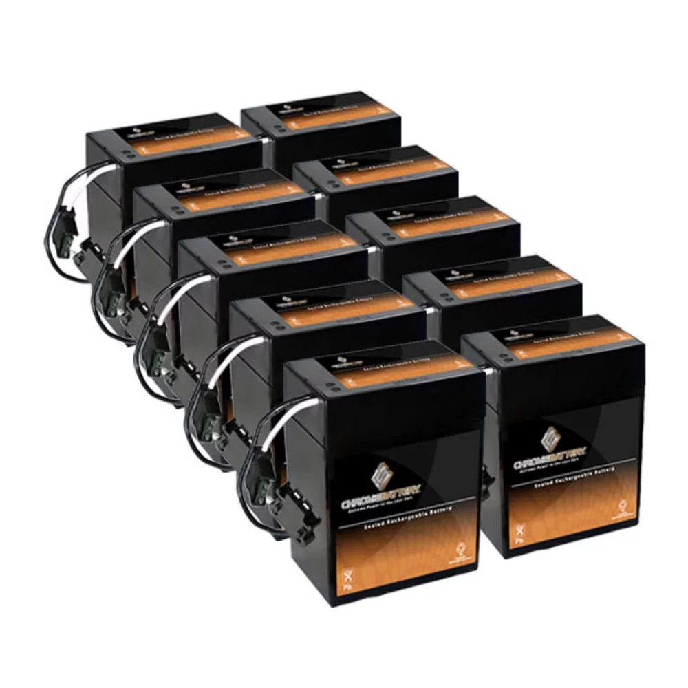 Chrome Battery 6V (6 Volt) (6 Volts) (6 Volts) (6 Volts) 13Ah SLA Battery replaces Toy-s Batteries Ps-6120 / Ps-695 - 10pk
